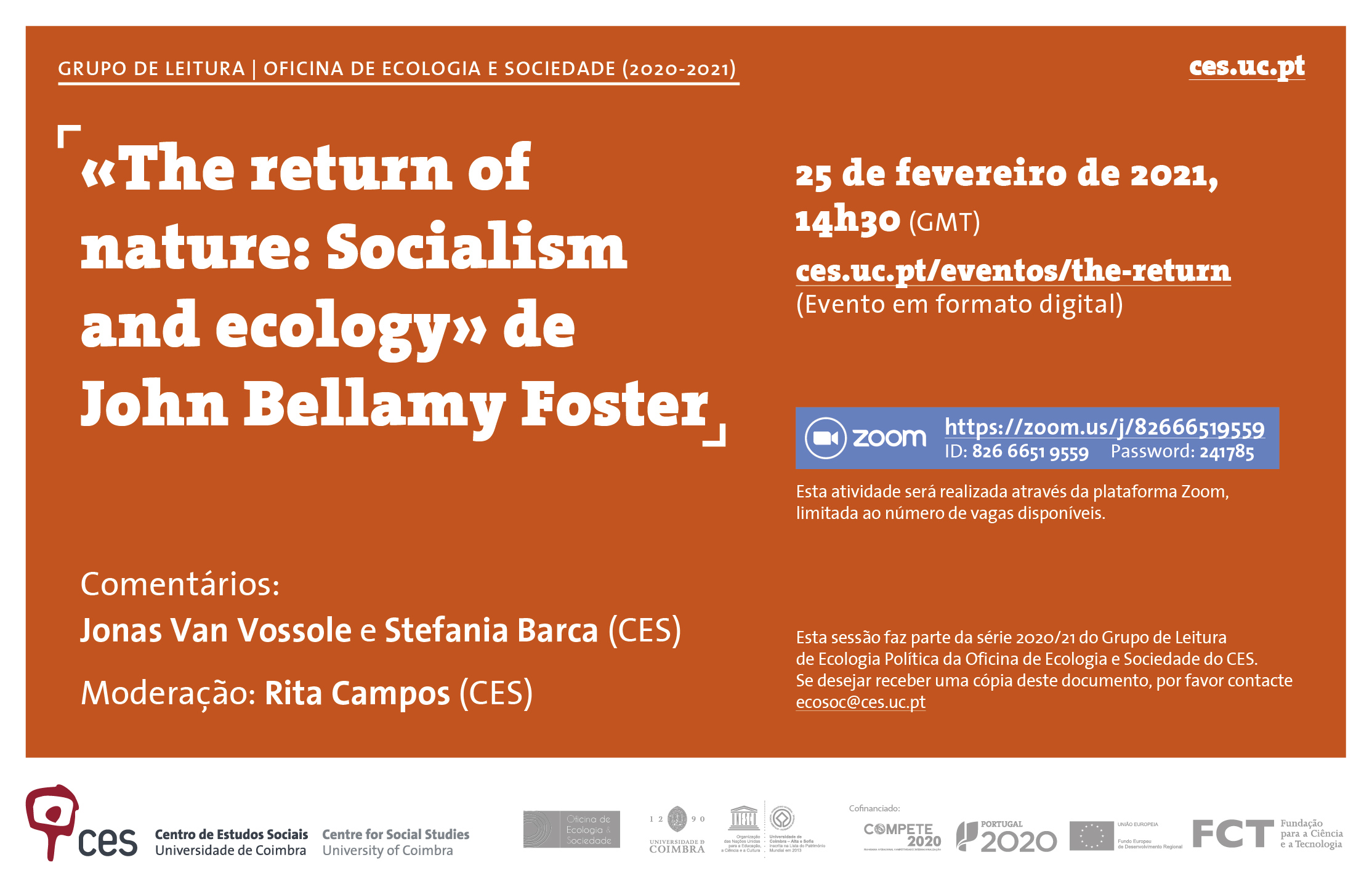 «The return of nature: Socialism and ecology» de John Bellamy Foster<span id="edit_31775"><script>$(function() { $('#edit_31775').load( "/myces/user/editobj.php?tipo=evento&id=31775" ); });</script></span>