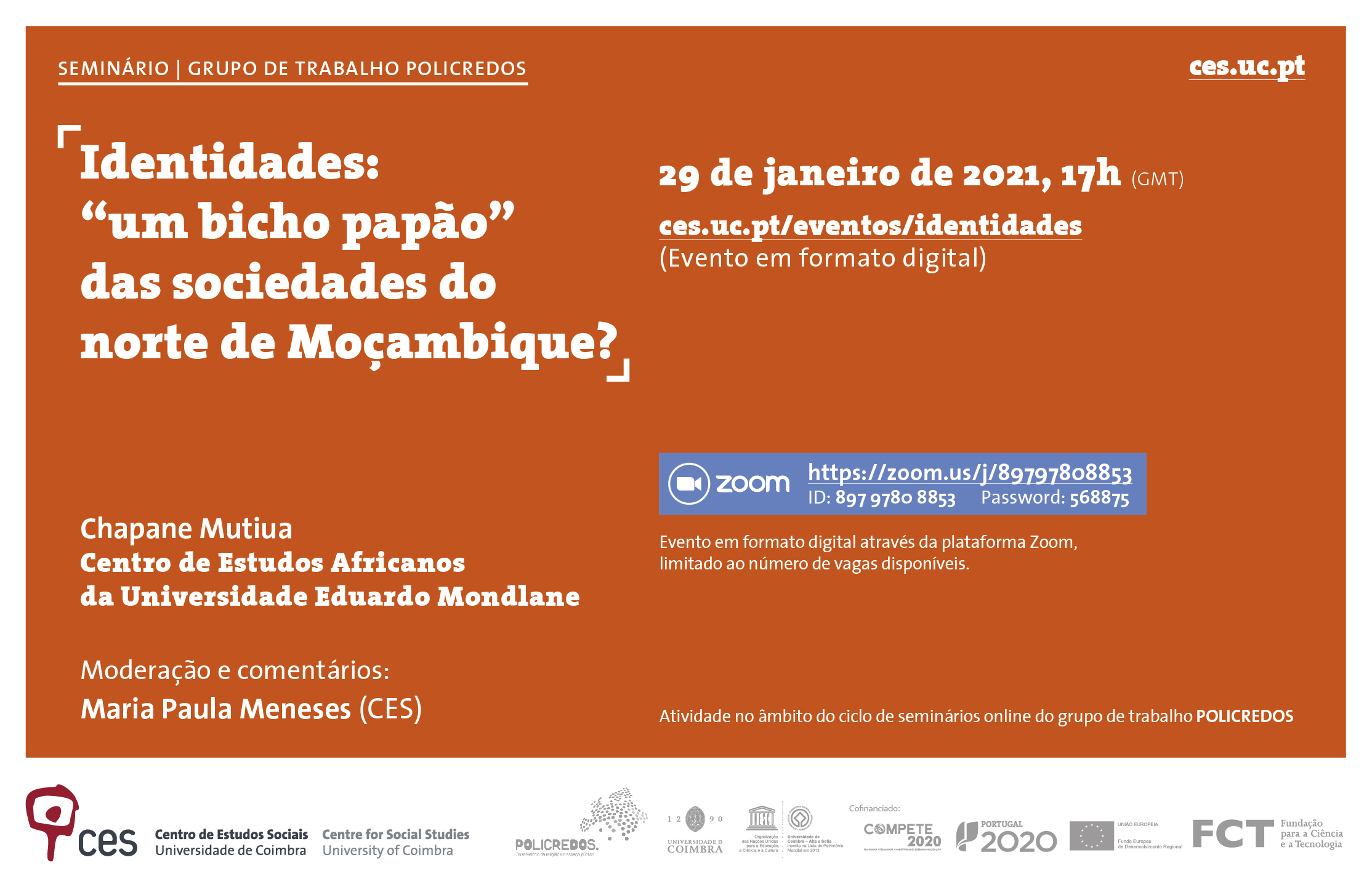 Identities: a “bogeyman” of societies of northern Mozambique?<span id="edit_32082"><script>$(function() { $('#edit_32082').load( "/myces/user/editobj.php?tipo=evento&id=32082" ); });</script></span>