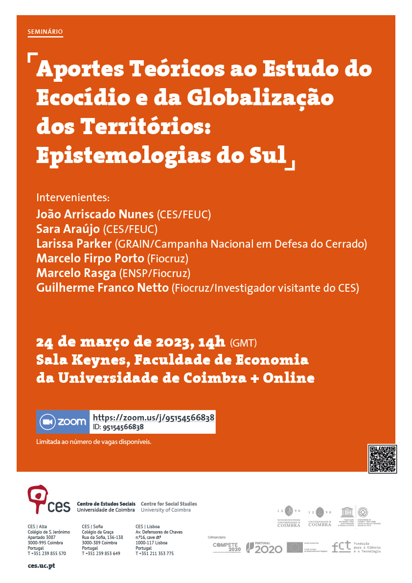 Theoretical Contributions to the Study of Ecocide and the Globalisation of Territories: Epistemologies of the South <span id="edit_42463"><script>$(function() { $('#edit_42463').load( "/myces/user/editobj.php?tipo=evento&id=42463" ); });</script></span>