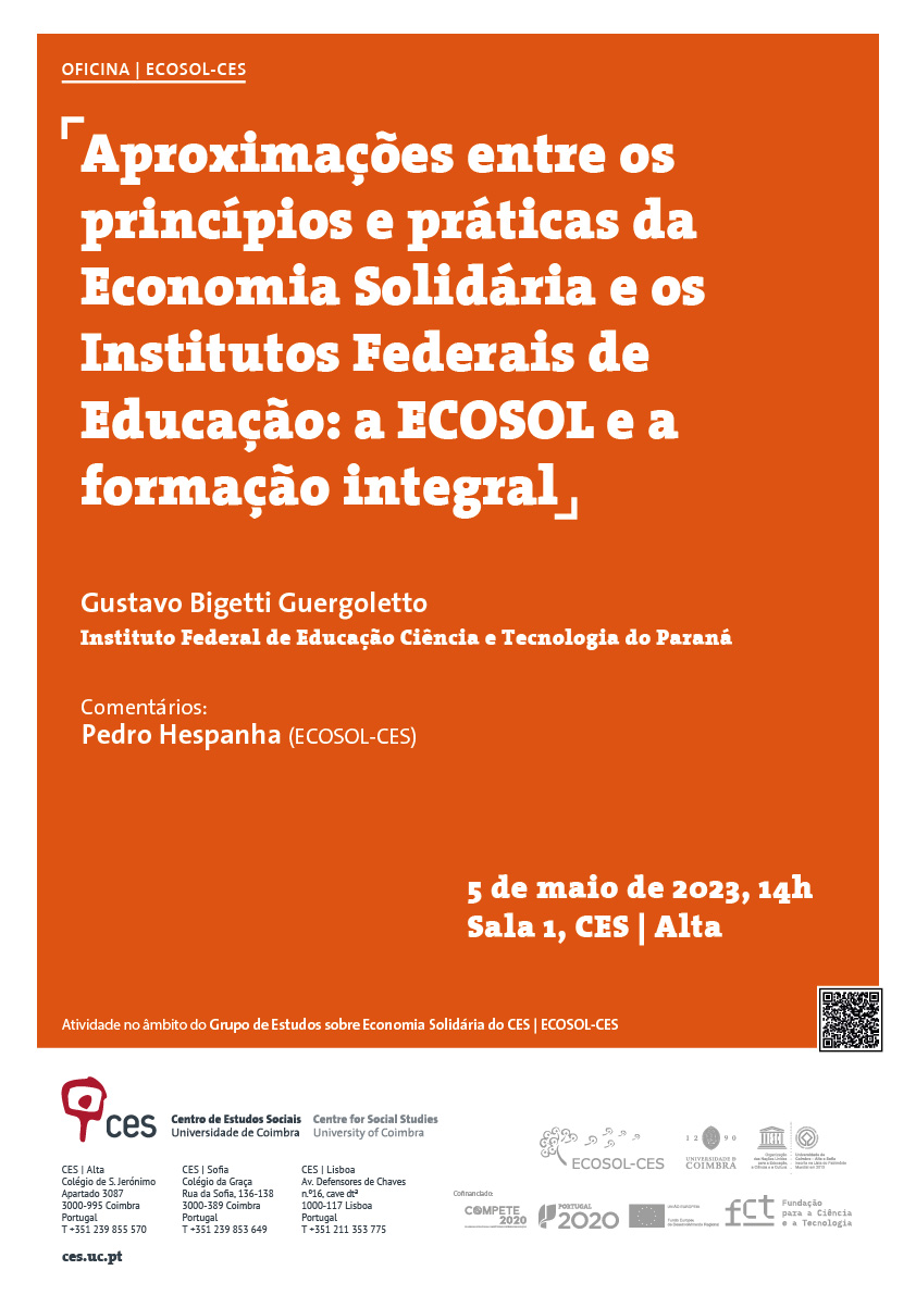 Aproximações entre os princípios e práticas da Economia Solidária e os Institutos Federais de Educação: a ECOSOL e a formação integral<span id="edit_42825"><script>$(function() { $('#edit_42825').load( "/myces/user/editobj.php?tipo=evento&id=42825" ); });</script></span>