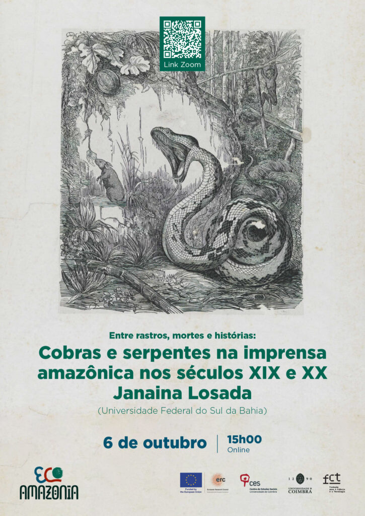 Entre rastros, mortes e hist&oacute;rias: cobras e serpentes na imprensa amaz&ocirc;nica nos s&eacute;culos XIX e XX<span id="edit_49764"><script>$(function() { $('#edit_49764').load( "/myces/user/editobj.php?tipo=evento&id=49764" ); });</script></span>